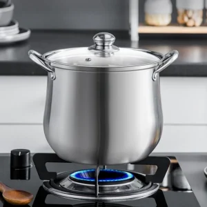 1pc Large Stainless Steel Stock Pot